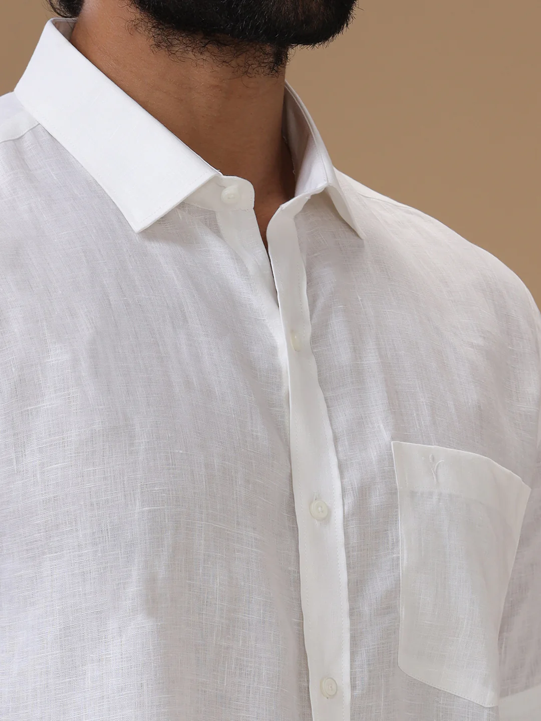 100 LEE Pure Linen Premium White Shirt – Linen Park 5100 - Image 6