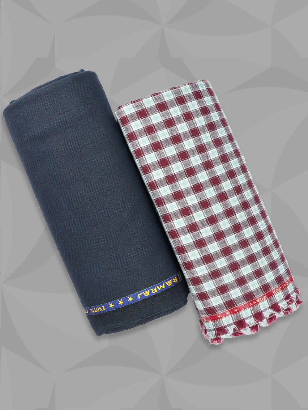 100% Premium Cotton Brown Shirting & Navy Suiting Gift Box LC06 - Image 3