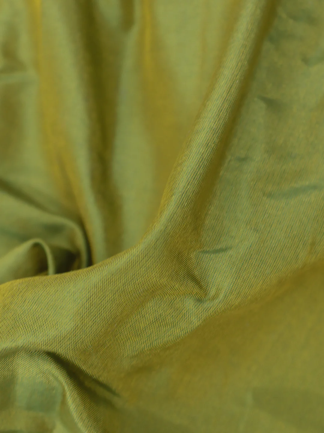 100% Pure Silk Men Shirting Fabric Olive Green - Image 2