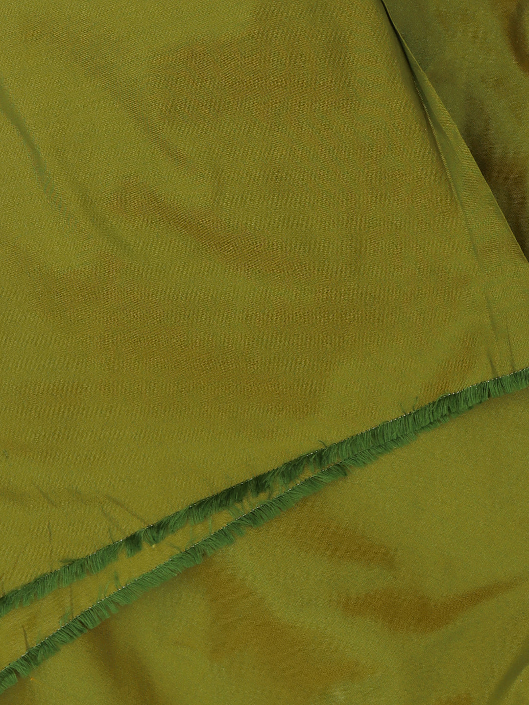 100% Pure Silk Men Shirting Fabric Olive Green - Image 4