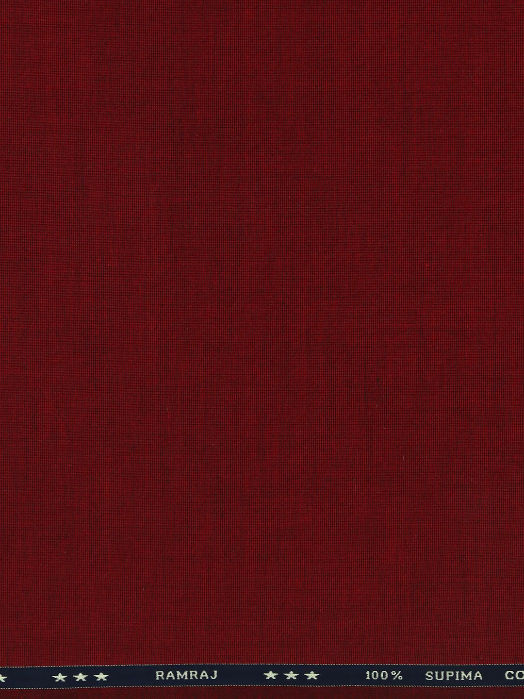 100% Supima Cotton Red Plain Shirt Fabric Jaguar - Image 3
