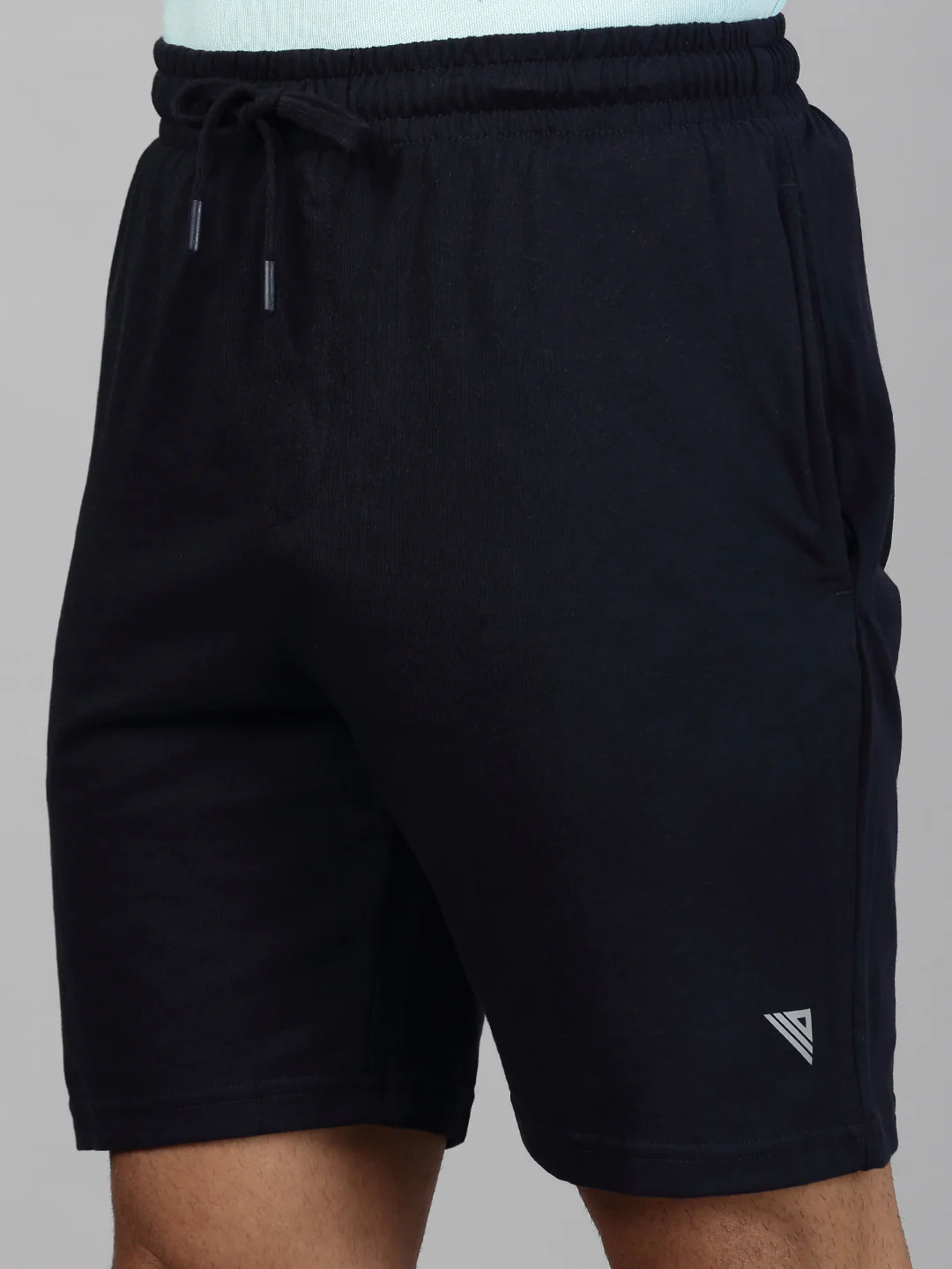 Aqua Blue Polo T-shirt with Black Shorts Combo - Image 5