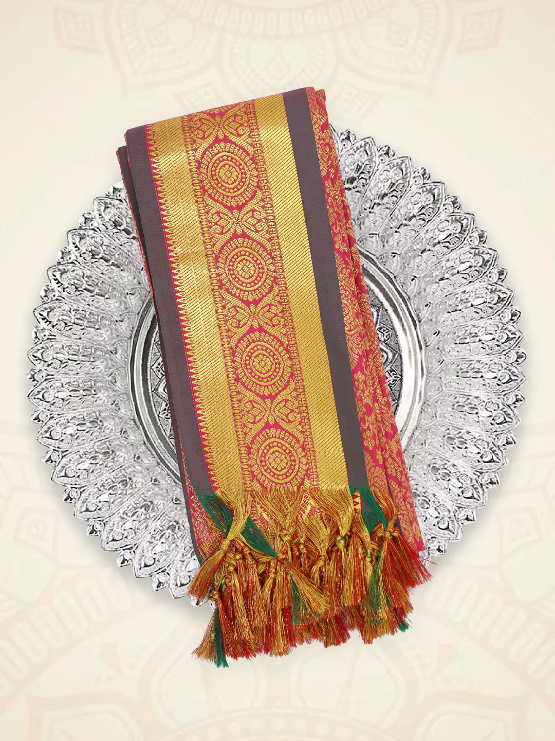 Art Silk Chakra Ponnadai Shawl Assorted Colour 517 - Image 3
