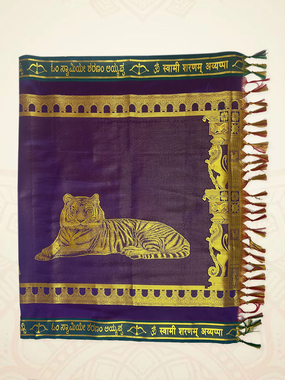 Art Silk Iyappan Ponnadai Shawl Assorted Colour 518 - Image 3