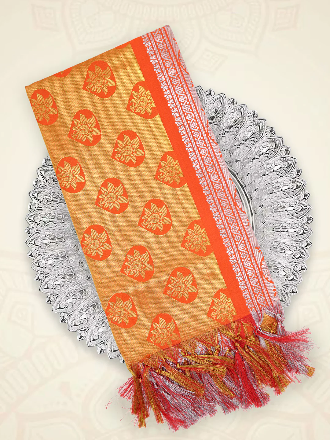 Art Silk Ponnadai Shawl Assorted Colour 513 - Image 2