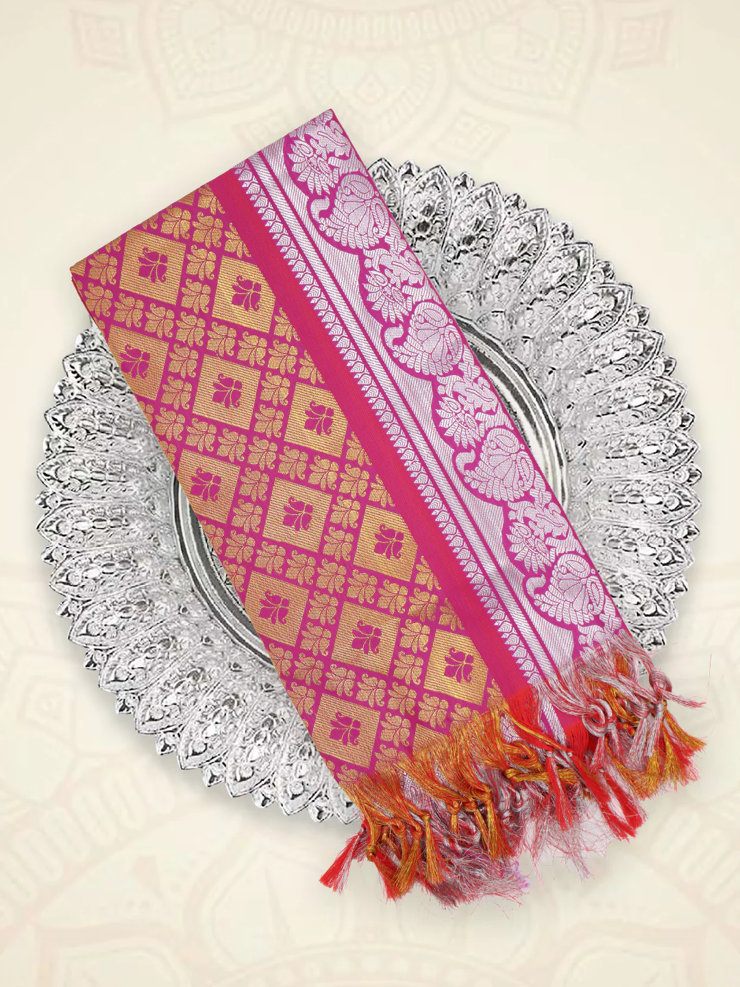 Art Silk Ponnadai Shawl Assorted Colour 513 - Image 5