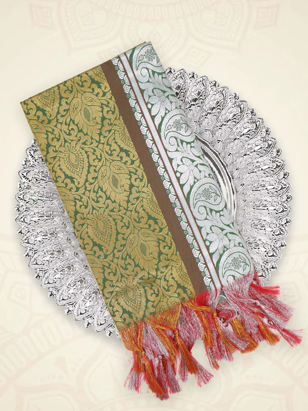 Art Silk Ponnadai Shawl Assorted Colour 513 - Image 7