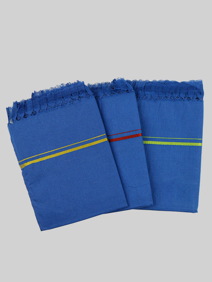 Assorted Border Devotional Towel Blue Hariharan (Pack of 2)