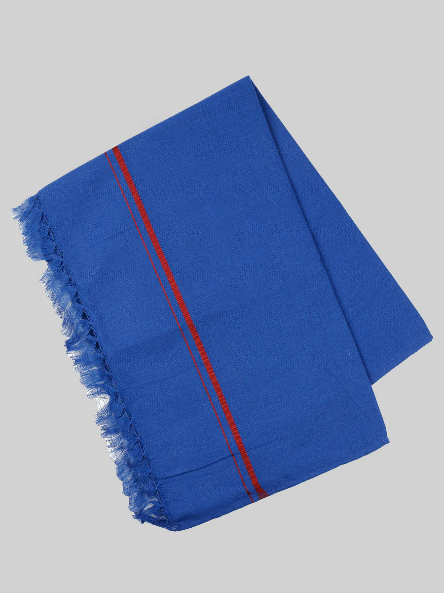 Assorted Border Devotional Towel Blue Hariharan (Pack of 2) - Image 5