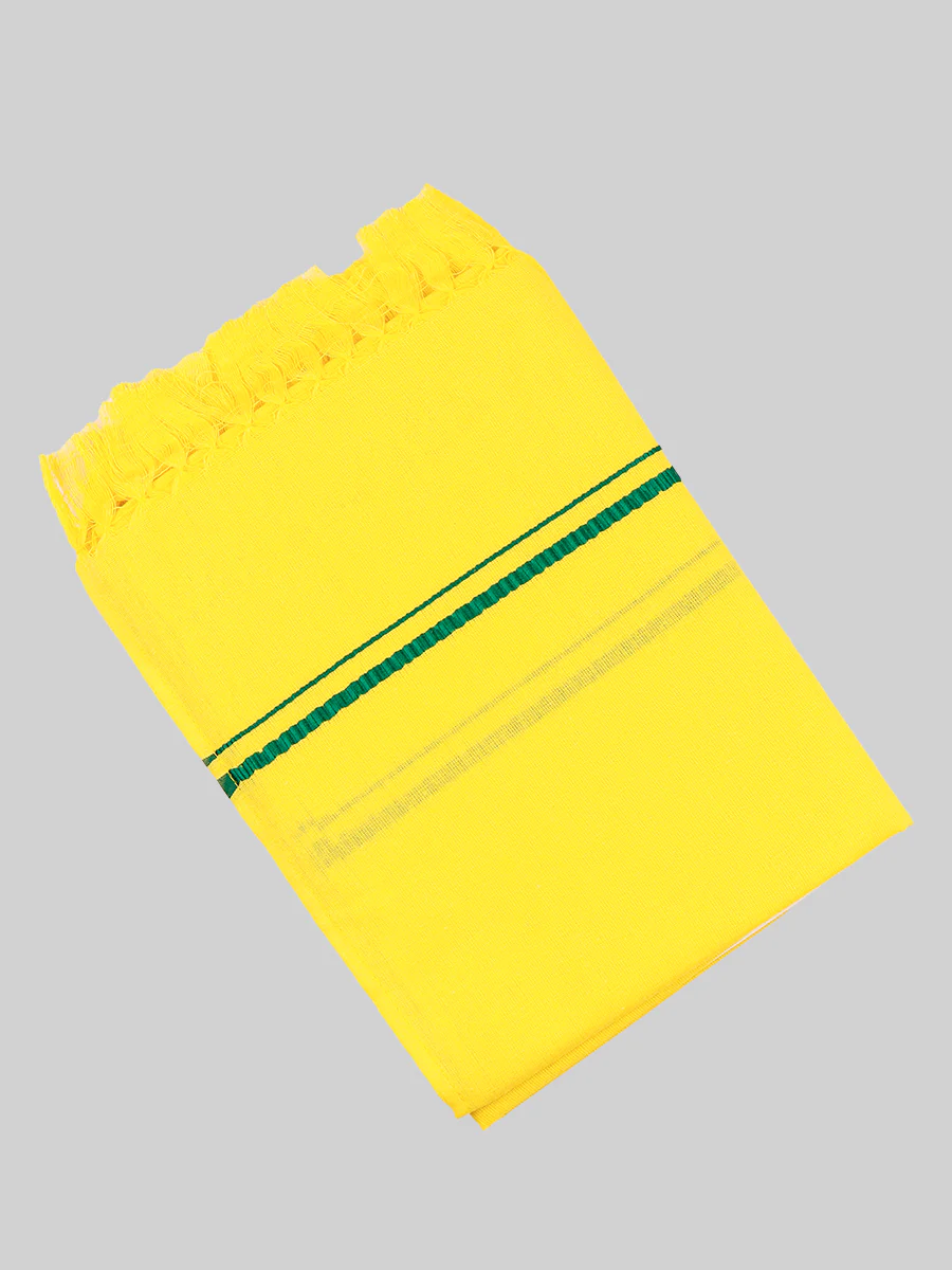 Assorted Border Devotional Towel Yellow Hariharan (Pack of 2) - Image 2