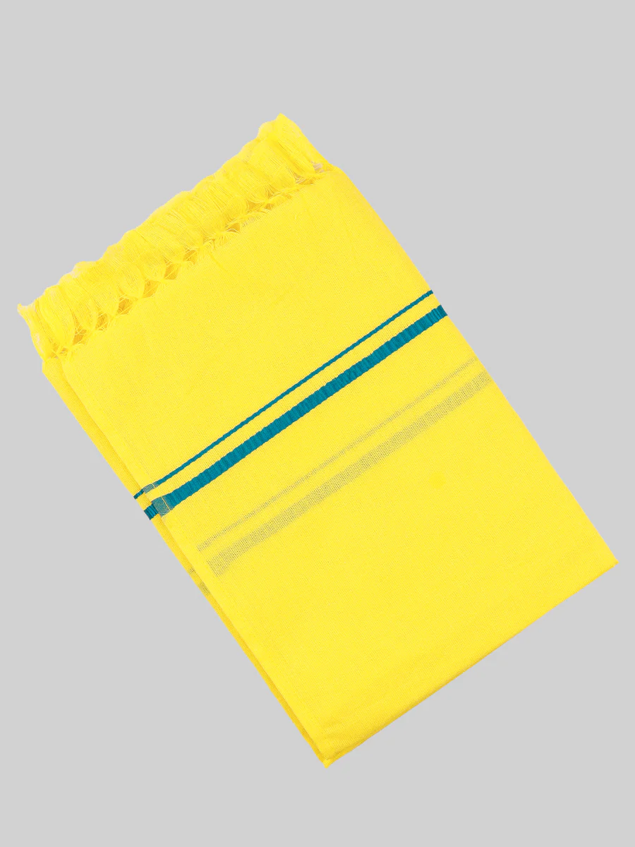 Assorted Border Devotional Towel Yellow Hariharan (Pack of 2) - Image 4
