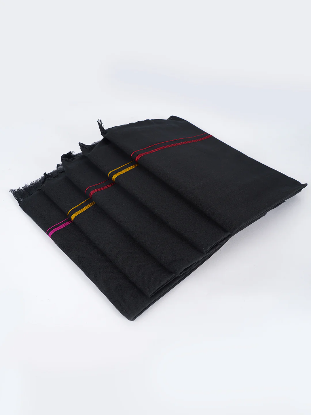 Assorted Border Hariharan Black Towel (Pack of 2)