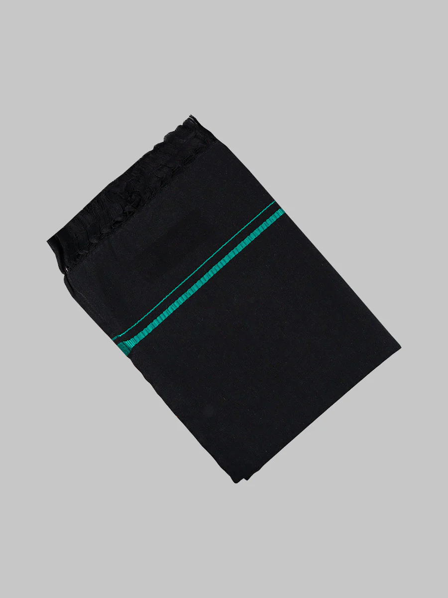 Assorted Border Hariharan Black Towel (Pack of 2) - Image 5