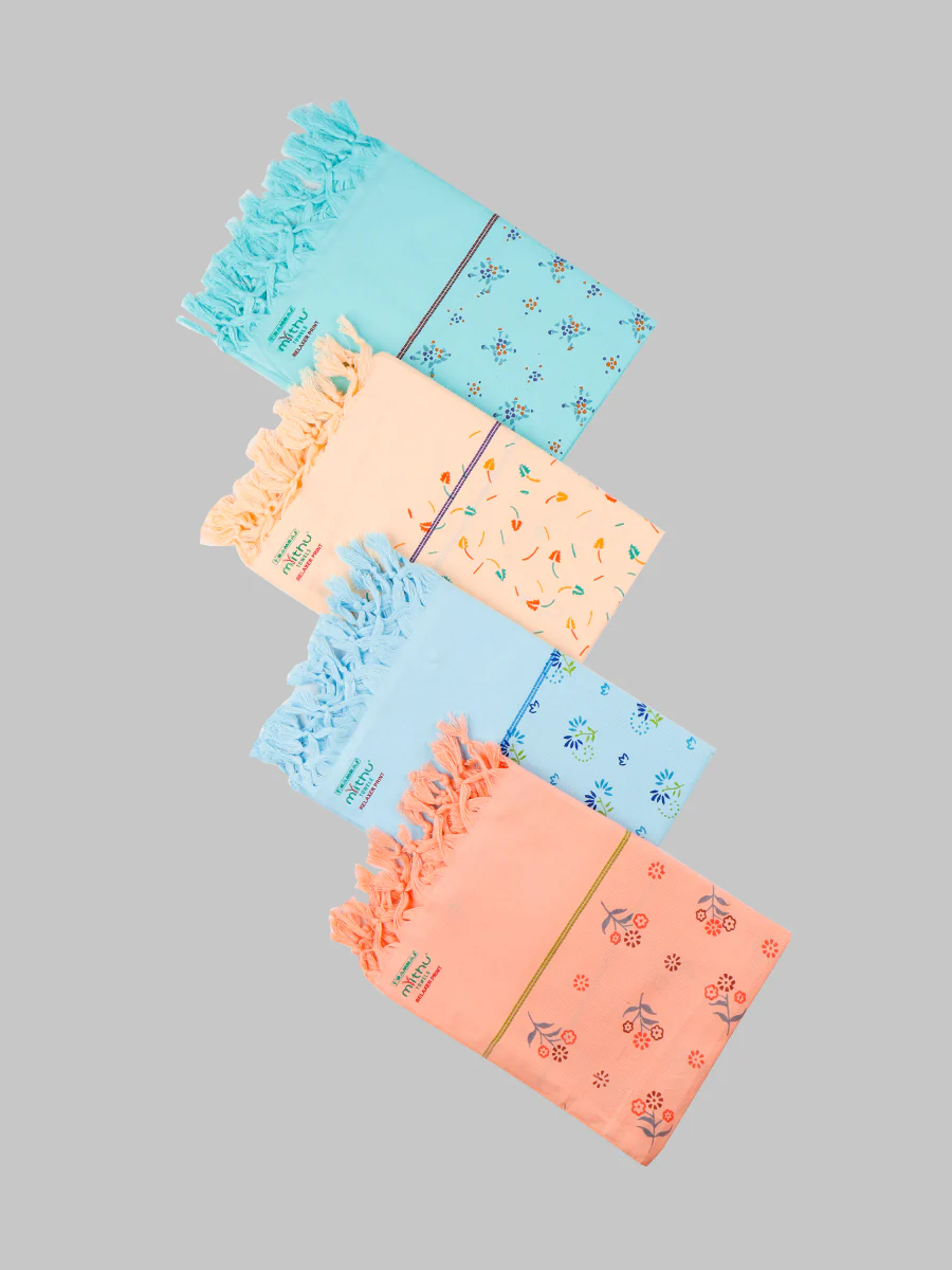 Assorted Colour and Printed Design Bath Towel Relaxer
