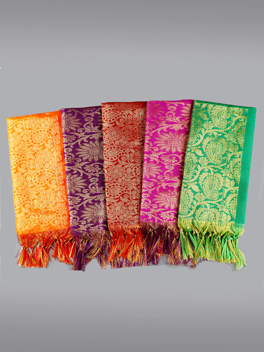 Assorted Colour Jari Shawl/Ponnadai 09