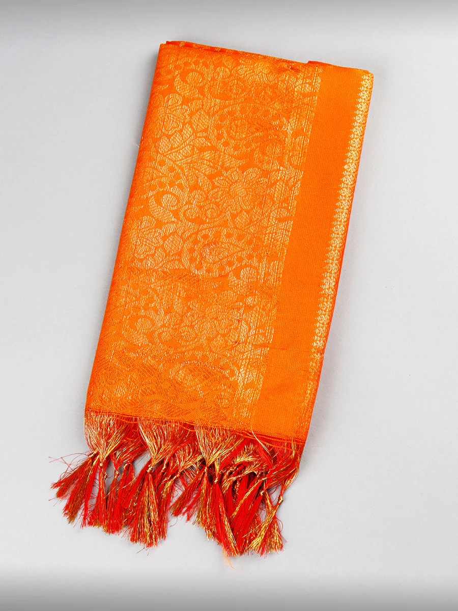 Assorted Colour Jari Shawl/Ponnadai 09 - Image 2
