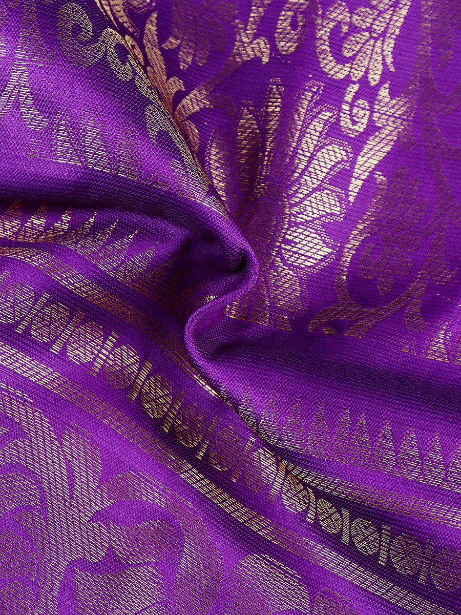 Assorted Colour Jari Shawl/Ponnadai 09 - Image 9