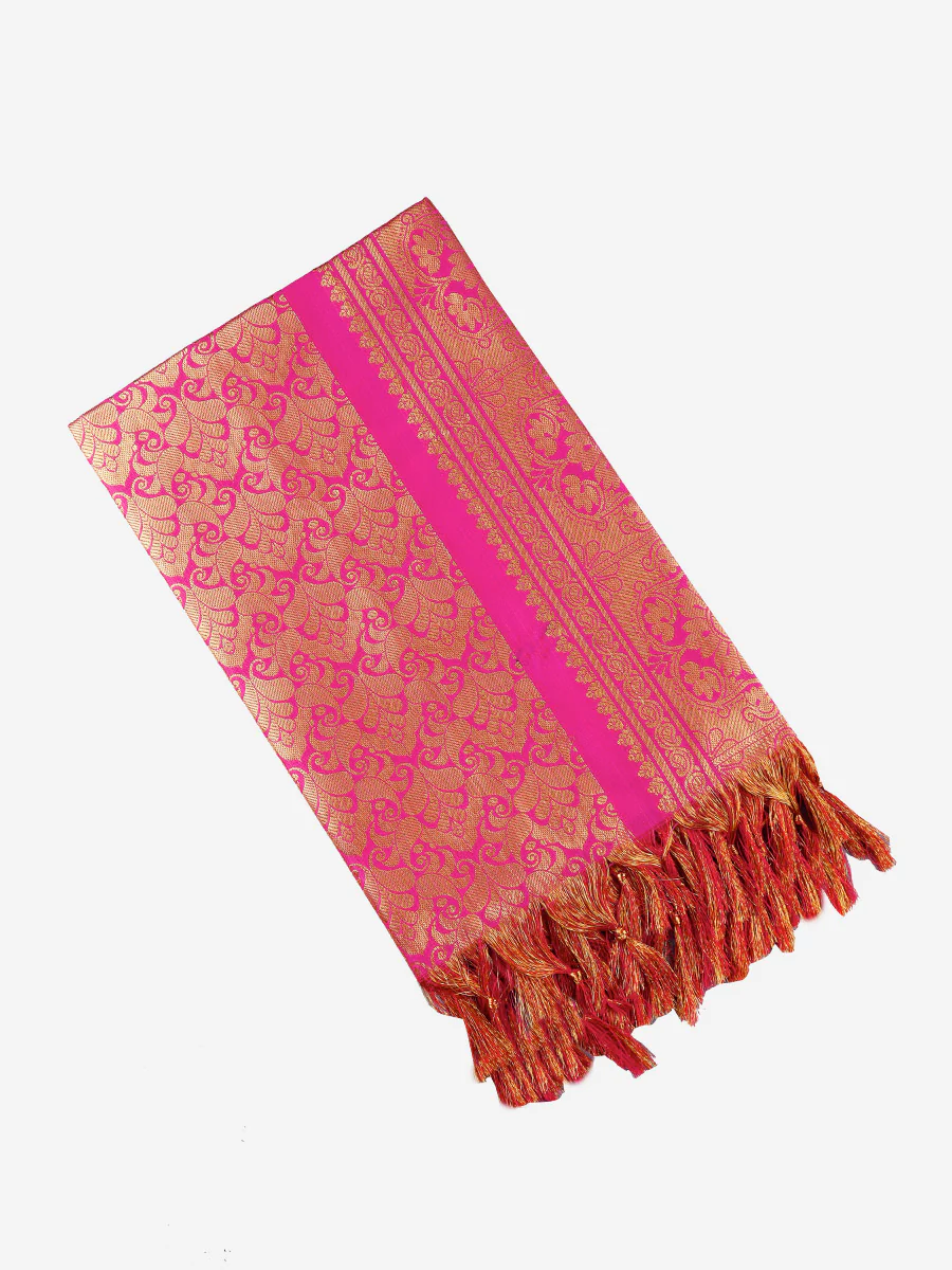 Assorted Colour Jari Shawl/Ponnadai 209 - Image 2