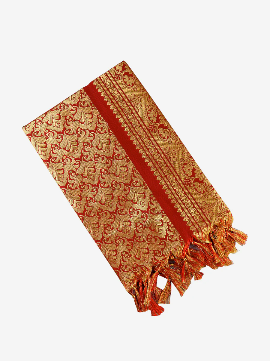 Assorted Colour Jari Shawl/Ponnadai 209 - Image 3