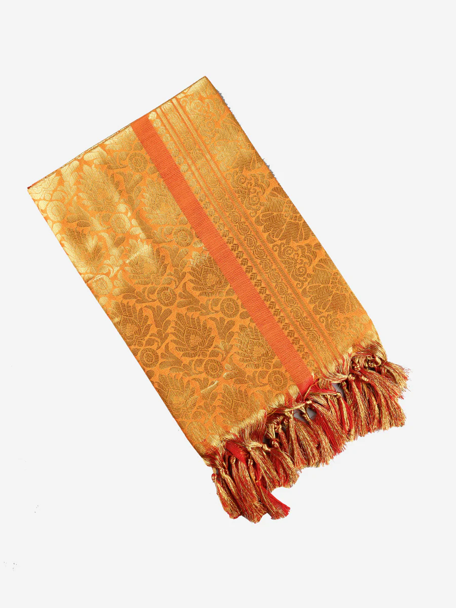 Assorted Colour Jari Shawl/Ponnadai 209 - Image 5