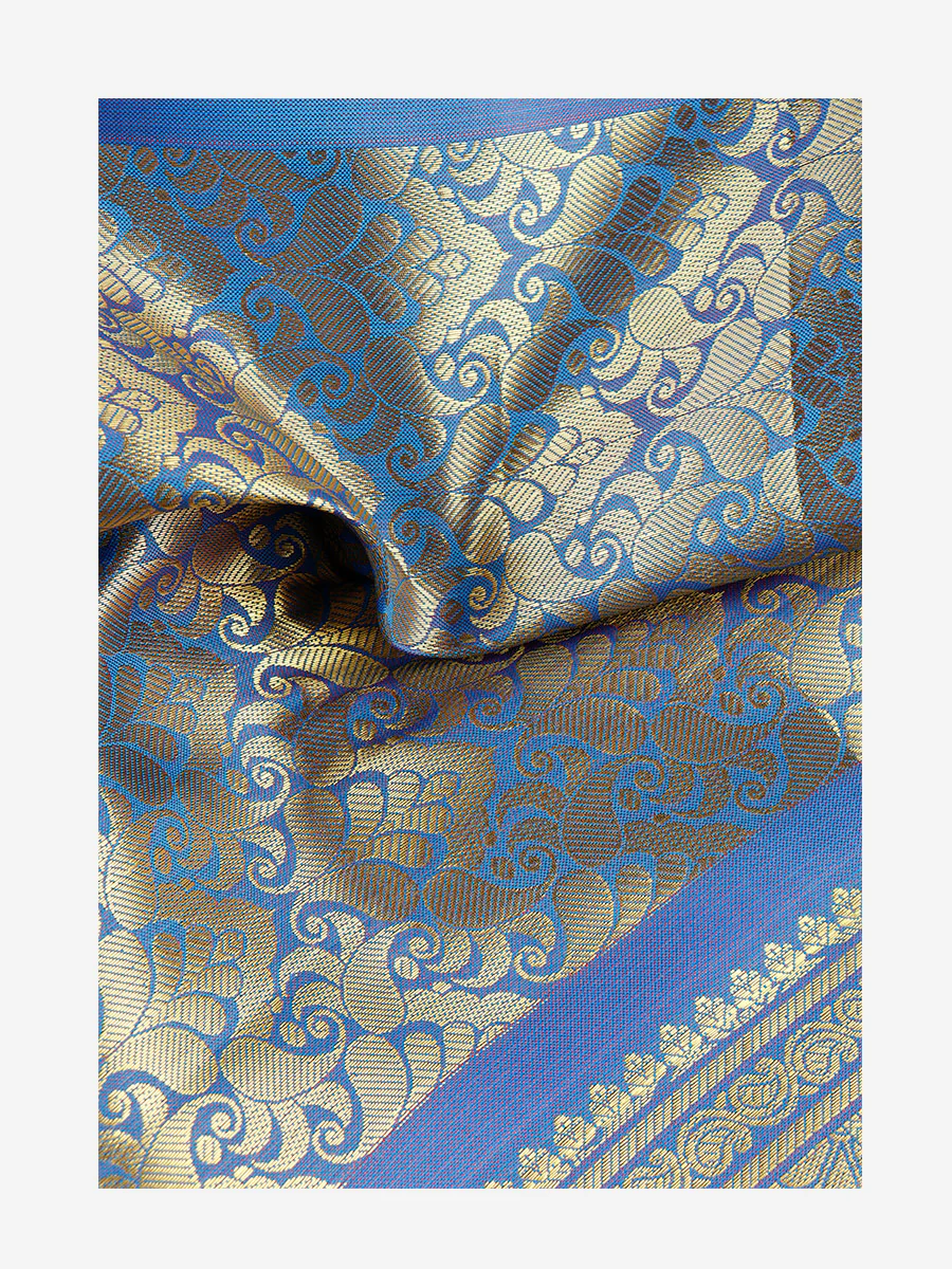 Assorted Colour Jari Shawl/Ponnadai 209 - Image 7
