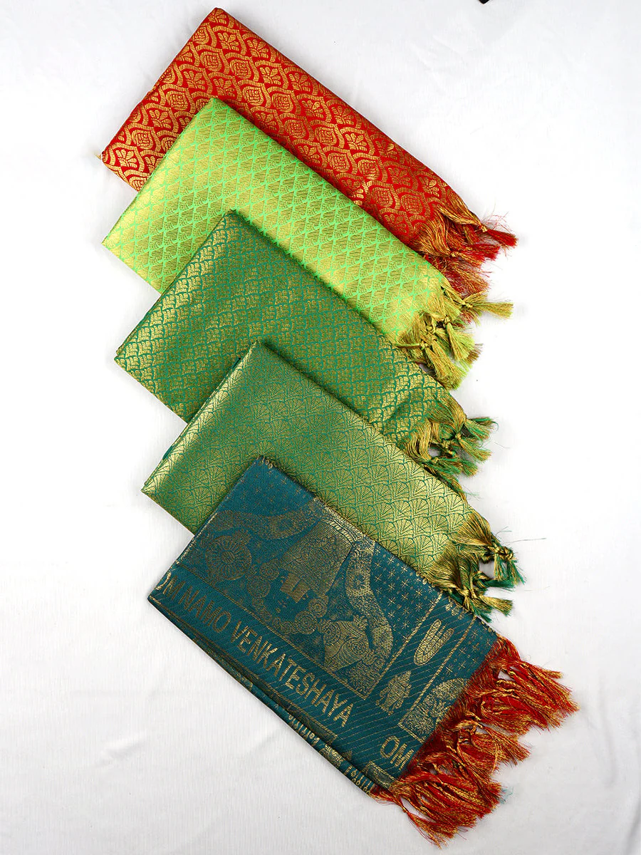 Assorted Colour Jari Shawl/Ponnadai 212