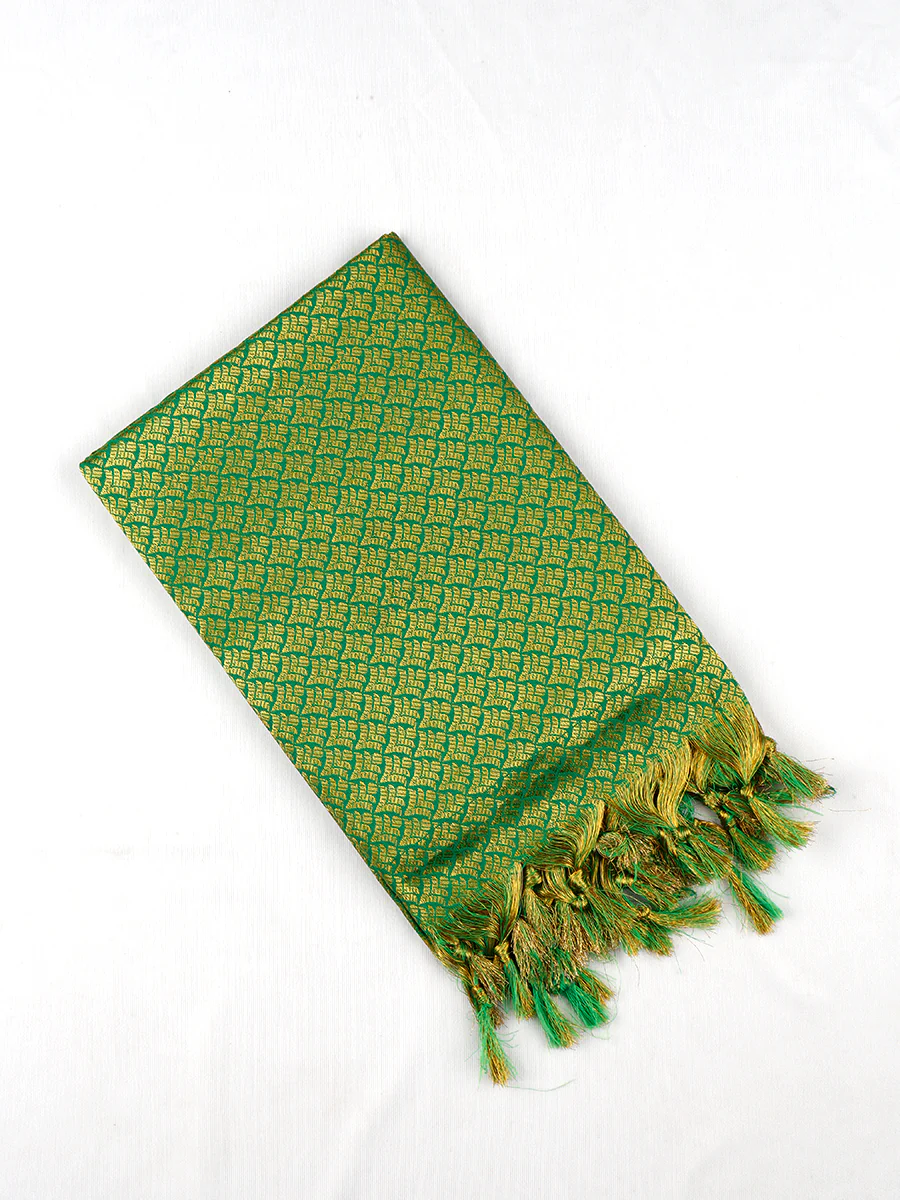Assorted Colour Jari Shawl/Ponnadai 212 - Image 3