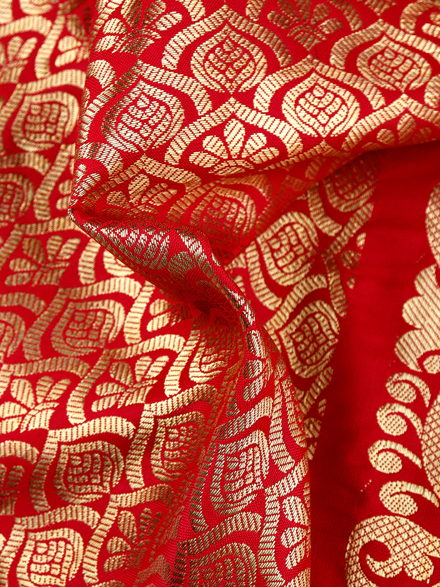 Assorted Colour Jari Shawl/Ponnadai 212 - Image 7
