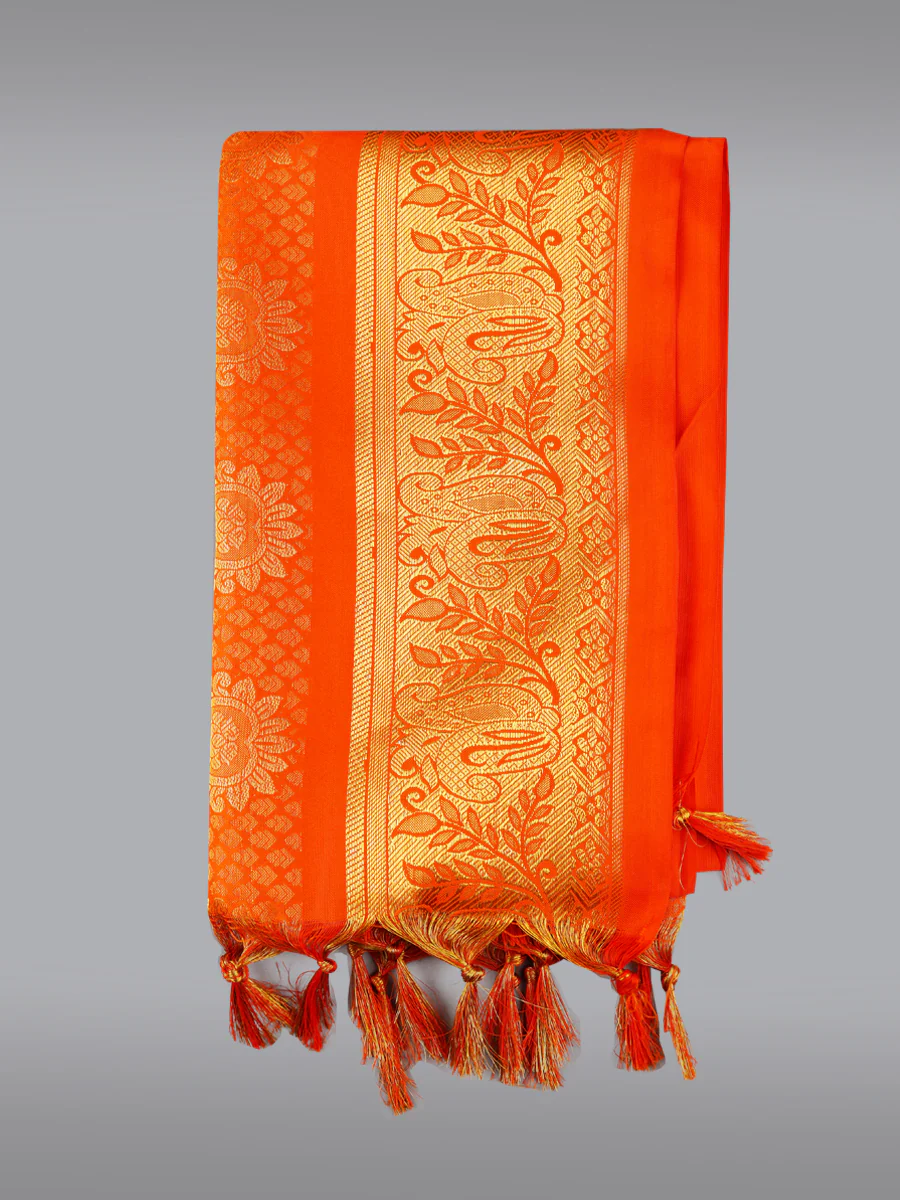 Assorted Colour Jari Shawl/Ponnadai 213 - Image 3