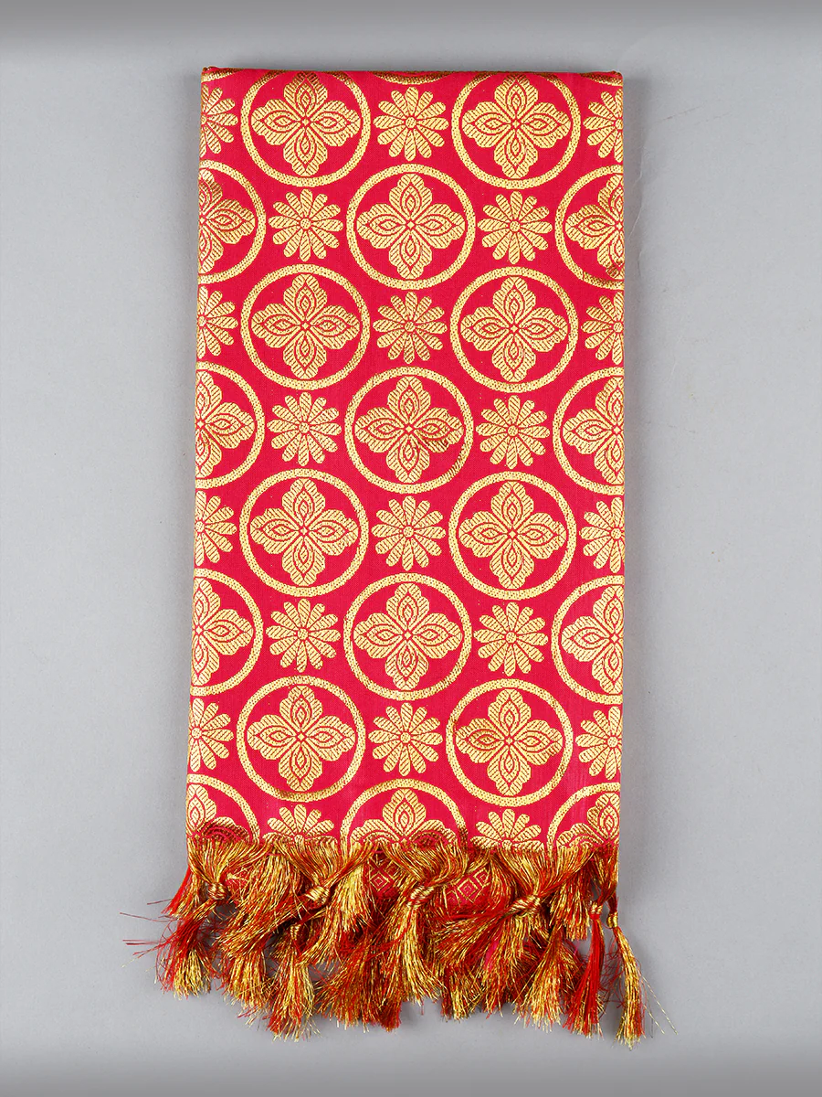 Assorted Colour Jari Shawl/Ponnadai 504 - Image 2