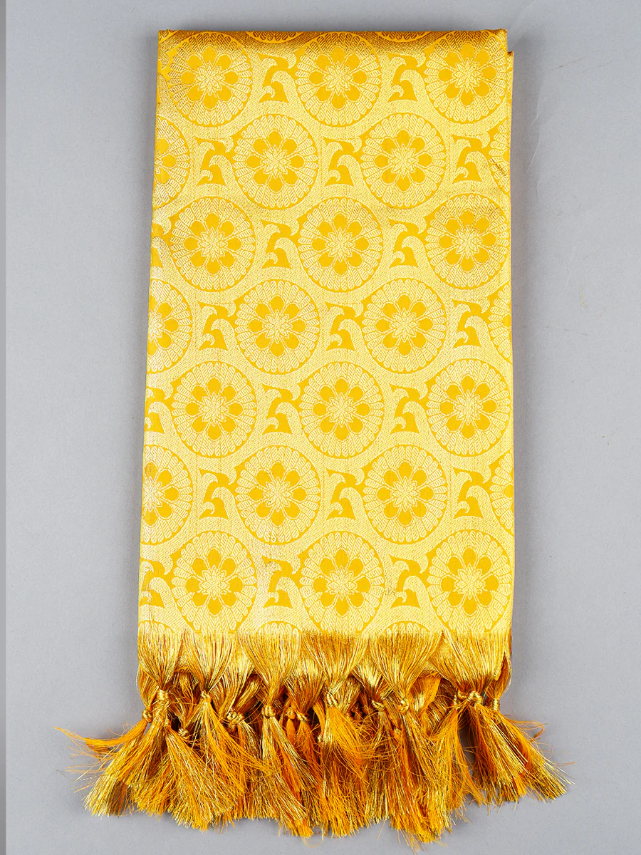 Assorted Colour Jari Shawl/Ponnadai 504 - Image 5