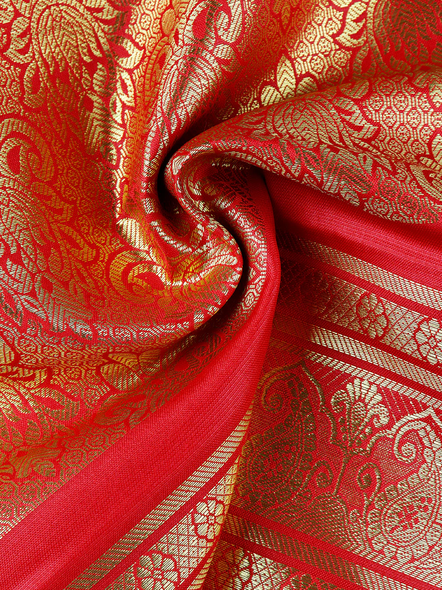 Assorted Colour Jari Shawl/Ponnadai 504 - Image 7