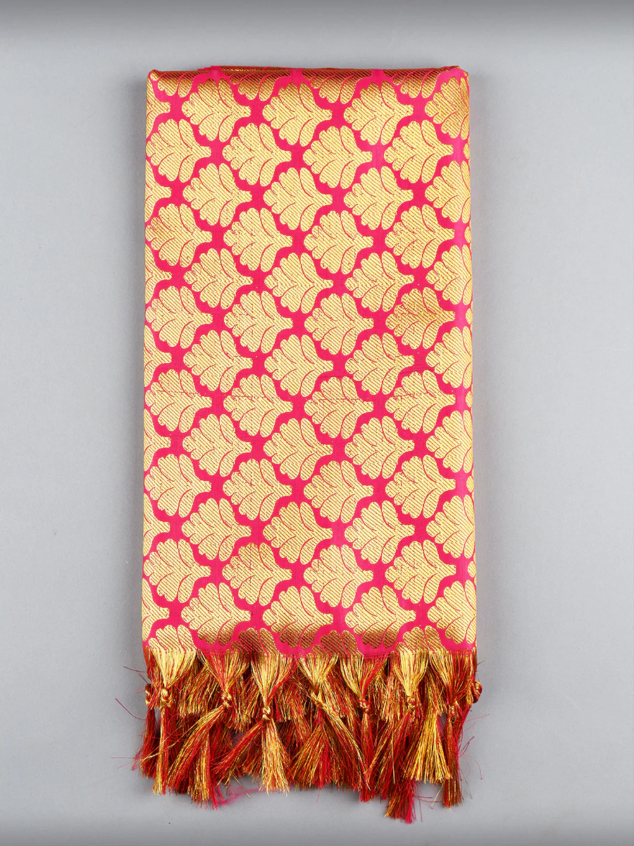 Assorted Colour Jari Shawl/Ponnadai 506 - Image 4
