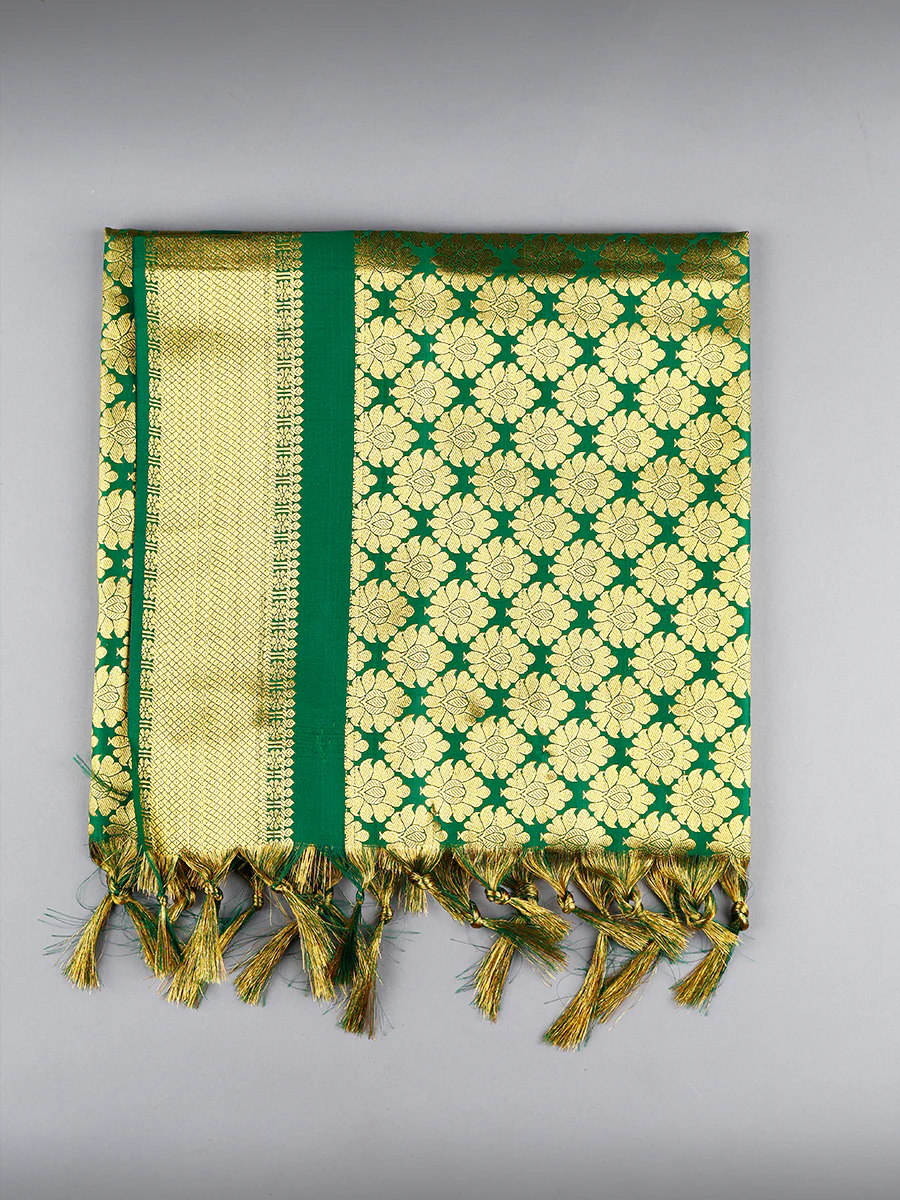 Assorted Colour Jari Shawl/Ponnadai 506 - Image 6