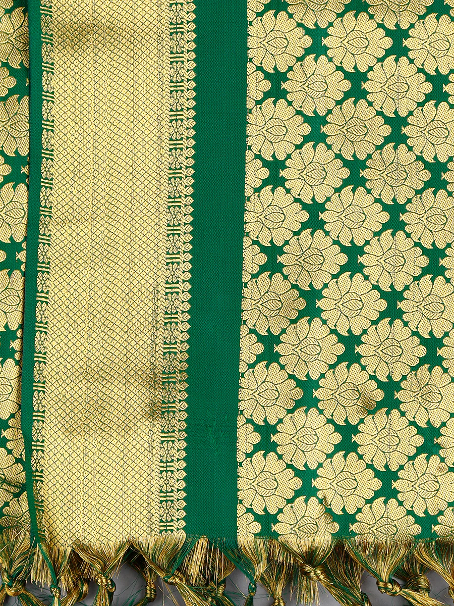 Assorted Colour Jari Shawl/Ponnadai 506 - Image 7