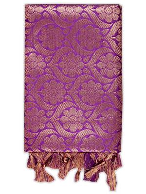 Assorted Colour Jari Shawl/Ponnadai 506 - Image 8