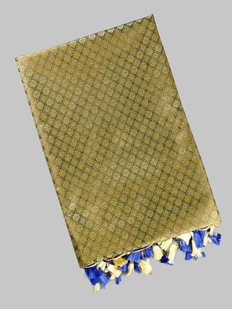 Assorted Colour Jari Shawl/Ponnadai 508 - Image 9