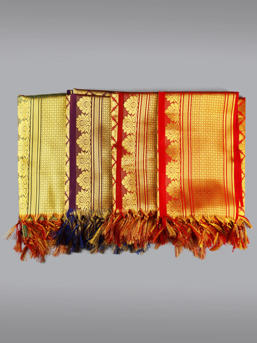 Assorted Colour Jari Shawl/Ponnadai 510