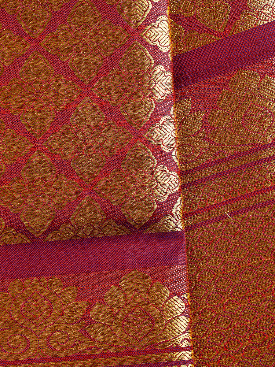 Assorted Colour Jari Shawl/Ponnadai 510 - Image 6