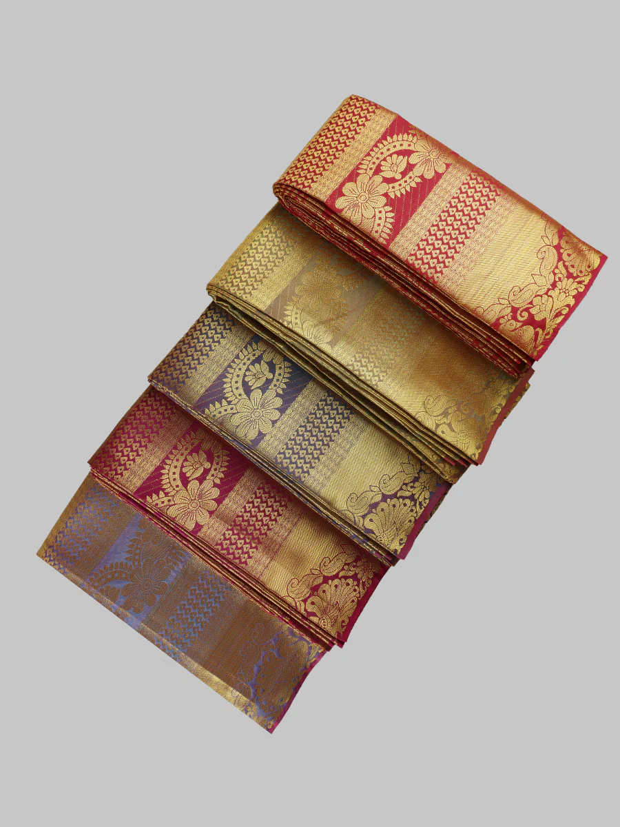 Assorted Colour Jari Shawl/Ponnadai 515