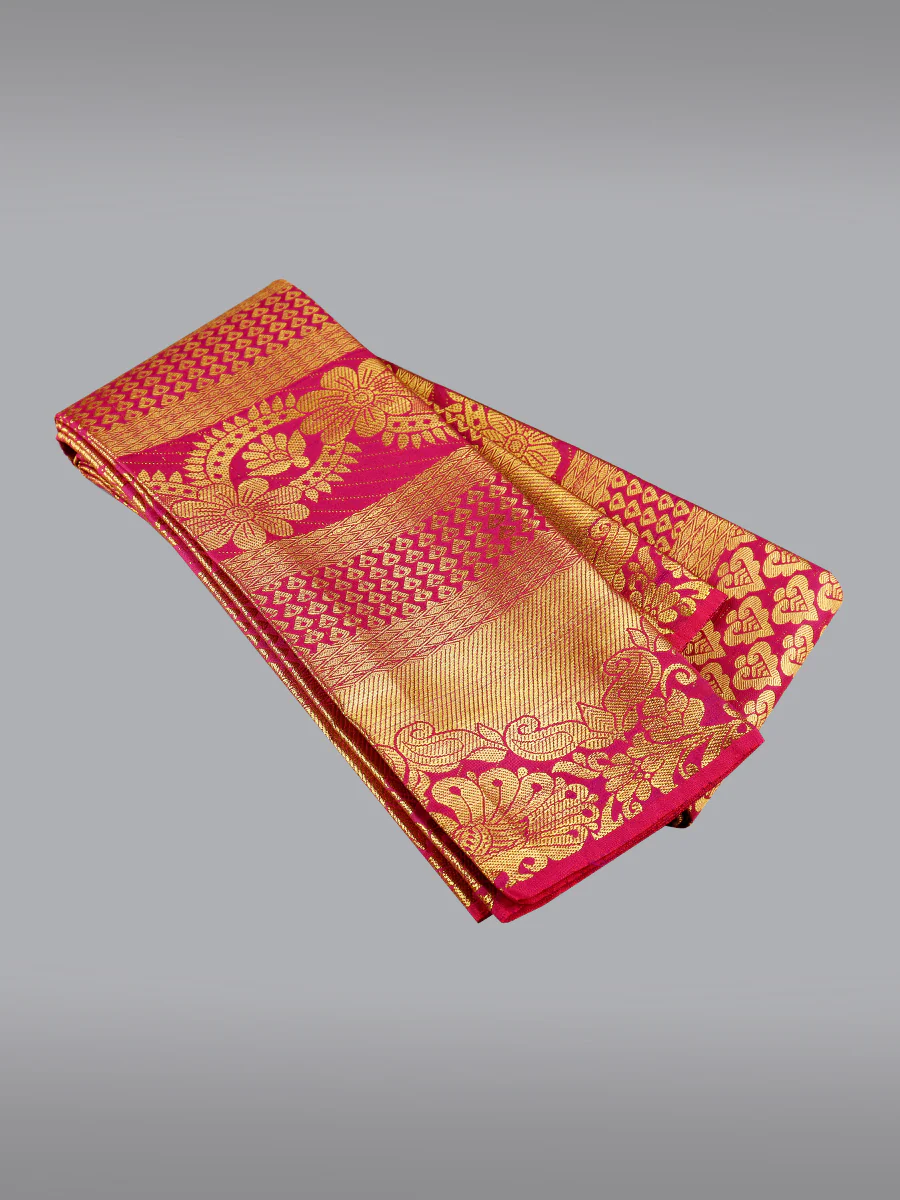 Assorted Colour Jari Shawl/Ponnadai 515 - Image 5
