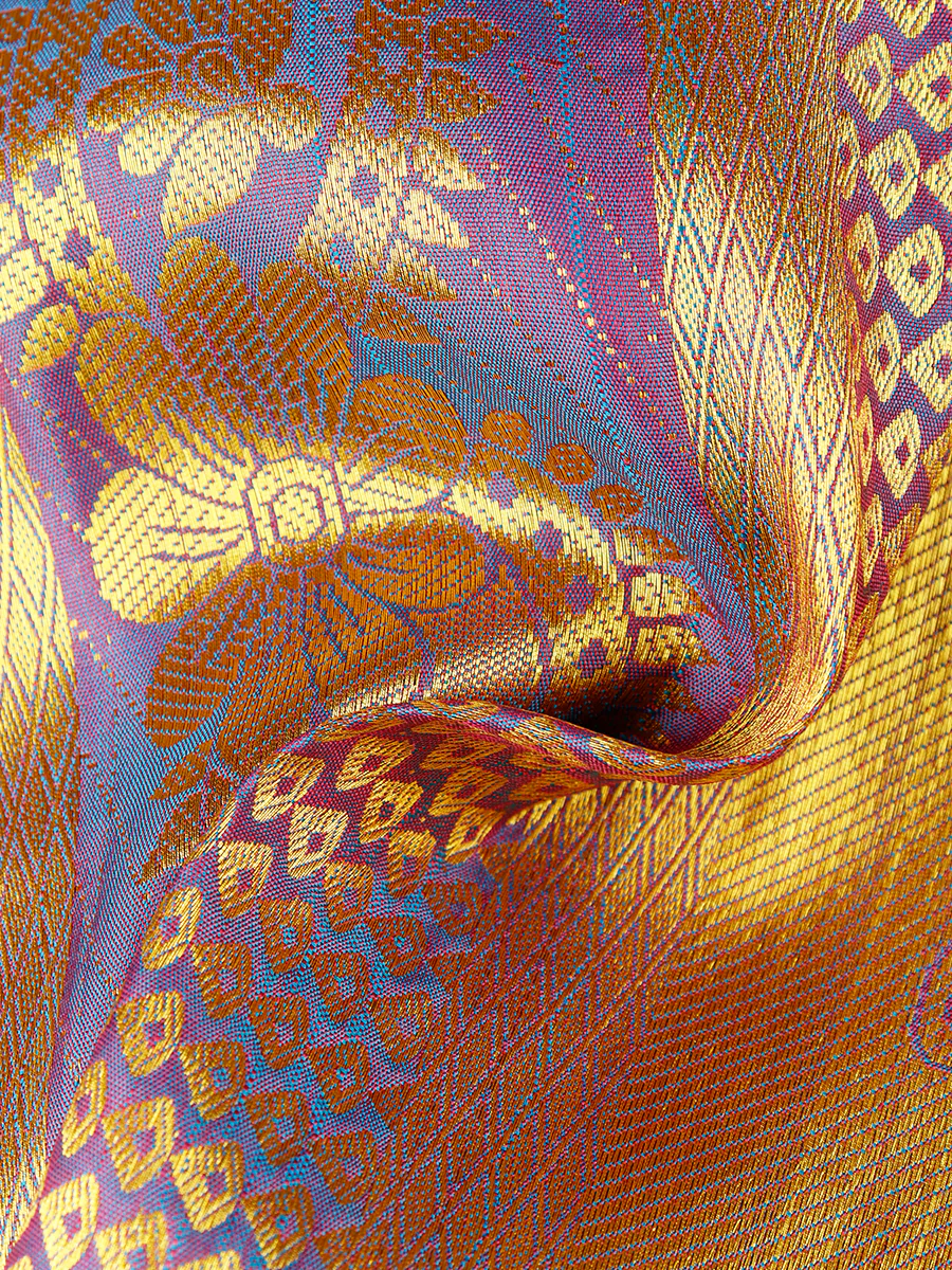 Assorted Colour Jari Shawl/Ponnadai 515 - Image 7