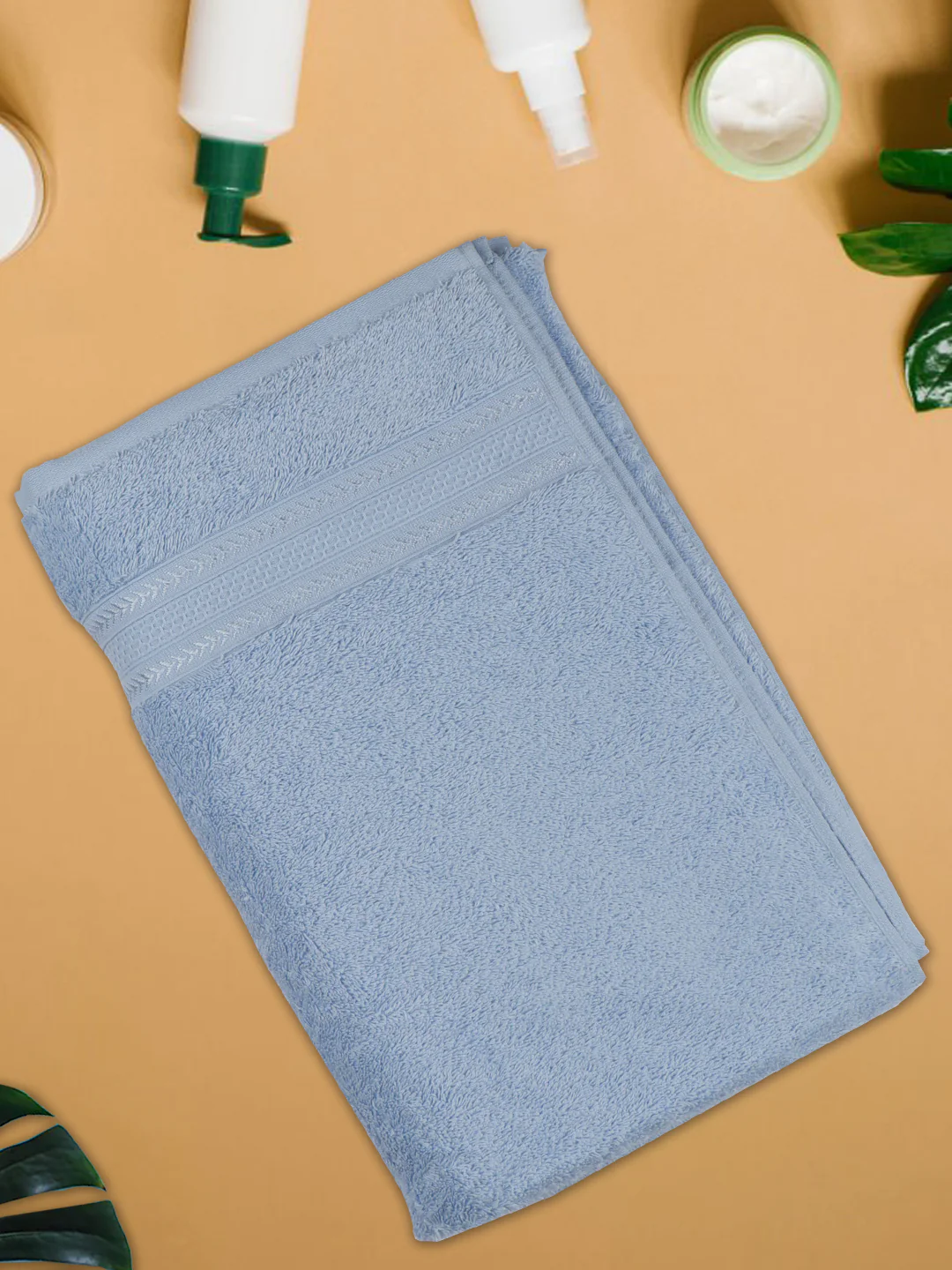 Bamboo Cotton Terry Bath Towel Blue BC6 - Image 4