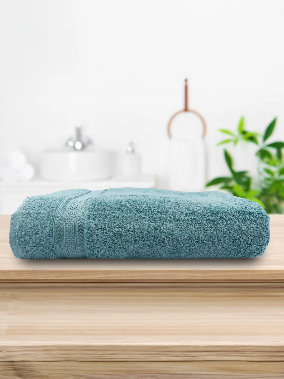 Bamboo Cotton Terry Bath Towel Blue BC7