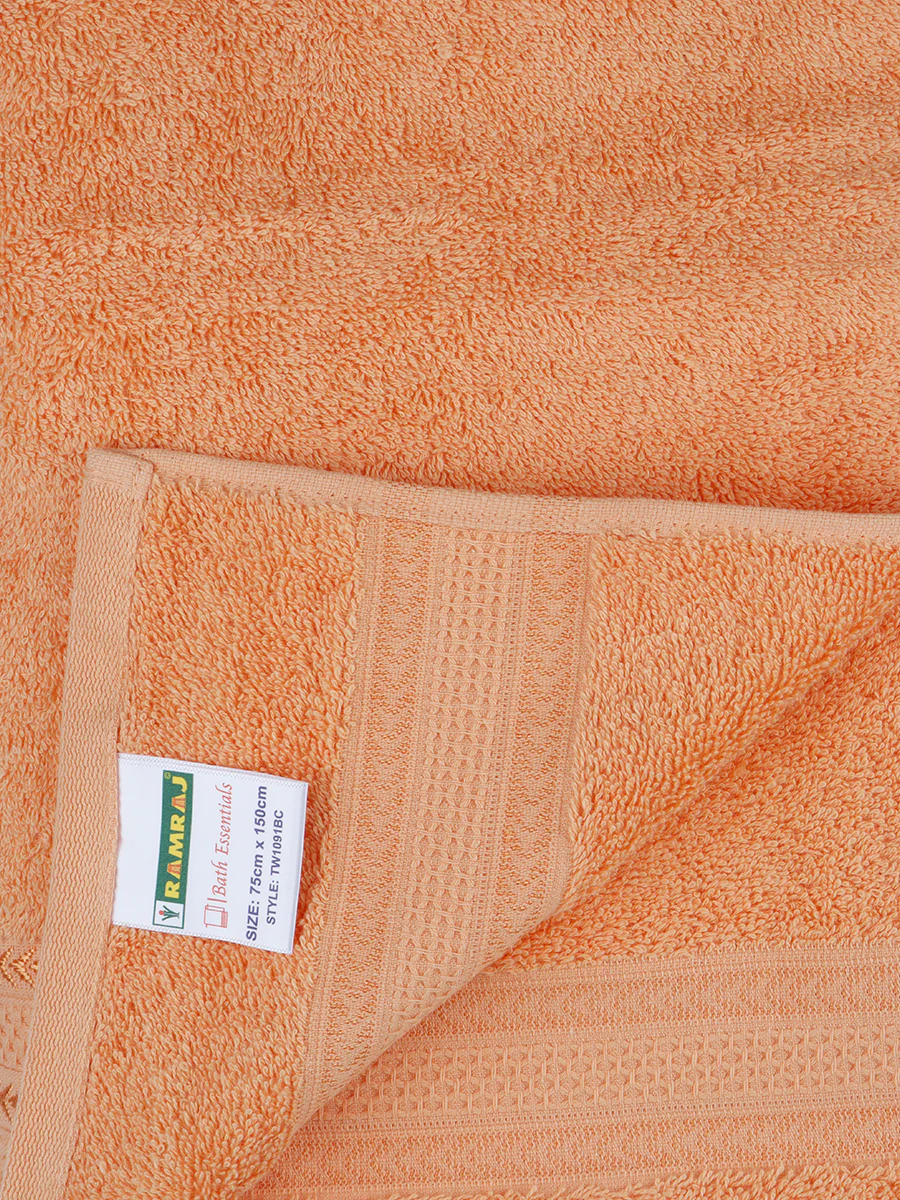 Bamboo Cotton Terry Bath Towel Orange BC1 - Image 2