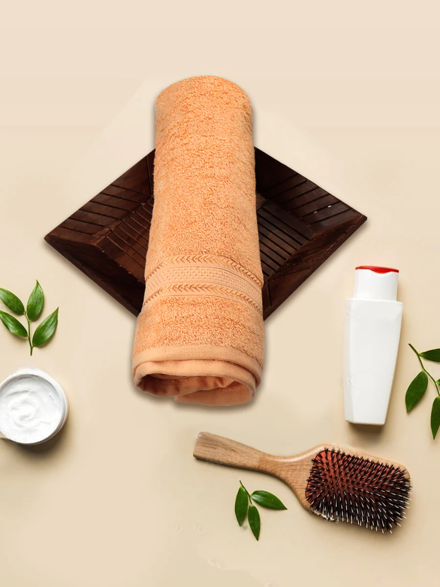 Bamboo Cotton Terry Bath Towel Orange BC1 - Image 3