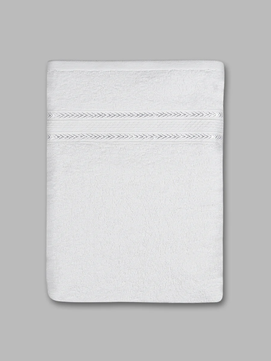 Bamboo Cotton Terry Bath Towel White BW