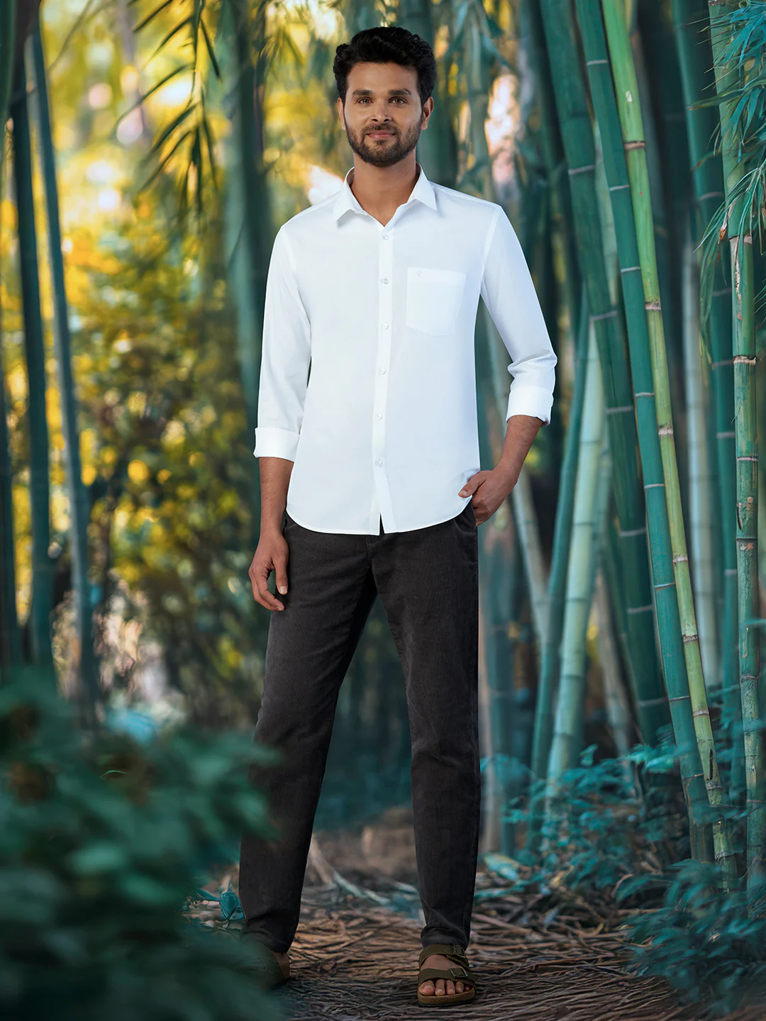 Bamboo Cotton White Shirt - Soft, Breathable & Eco-Friendly - Image 3