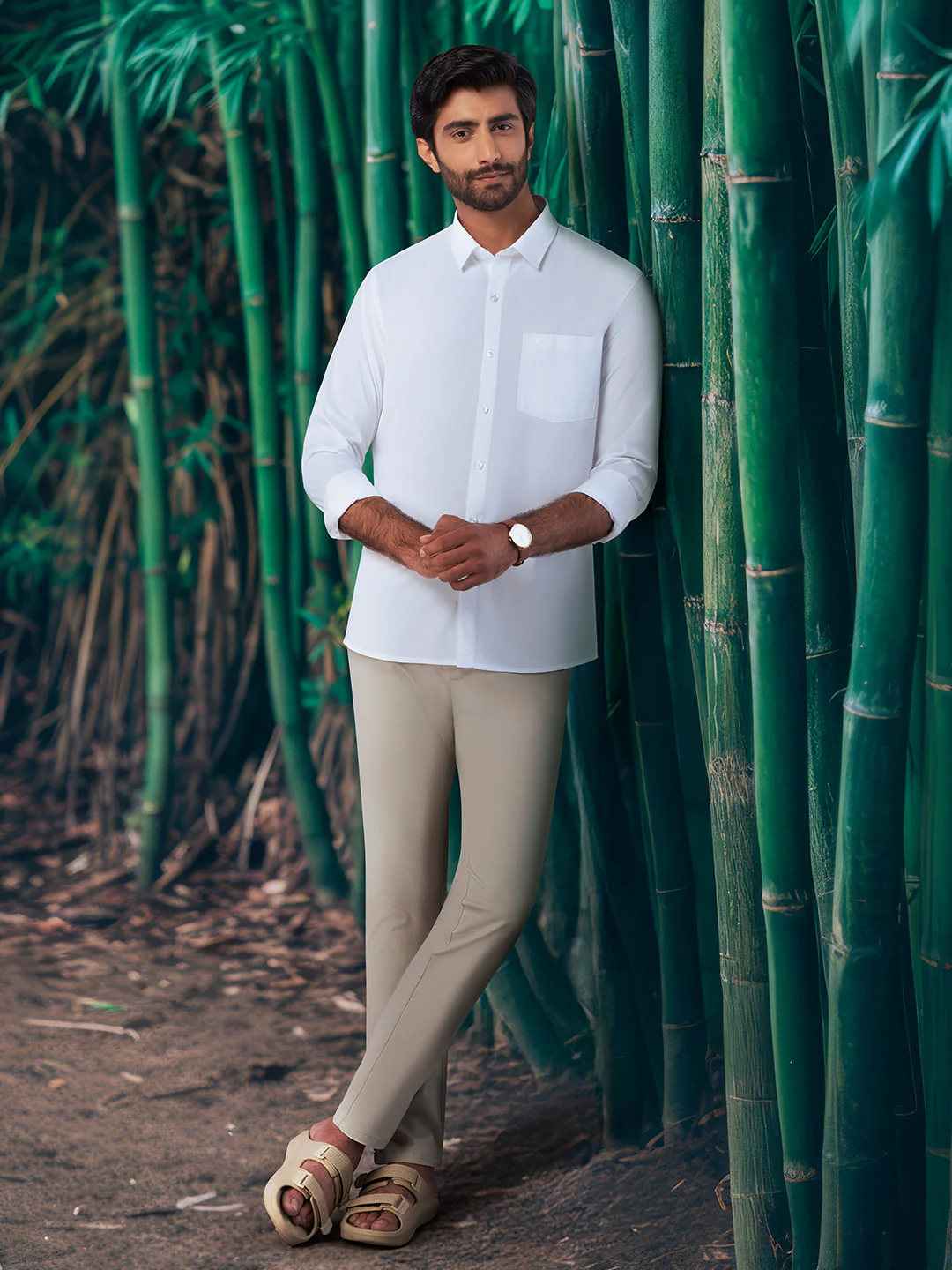 Bamboo Cotton White Shirt - Soft, Breathable & Eco-Friendly - Image 4