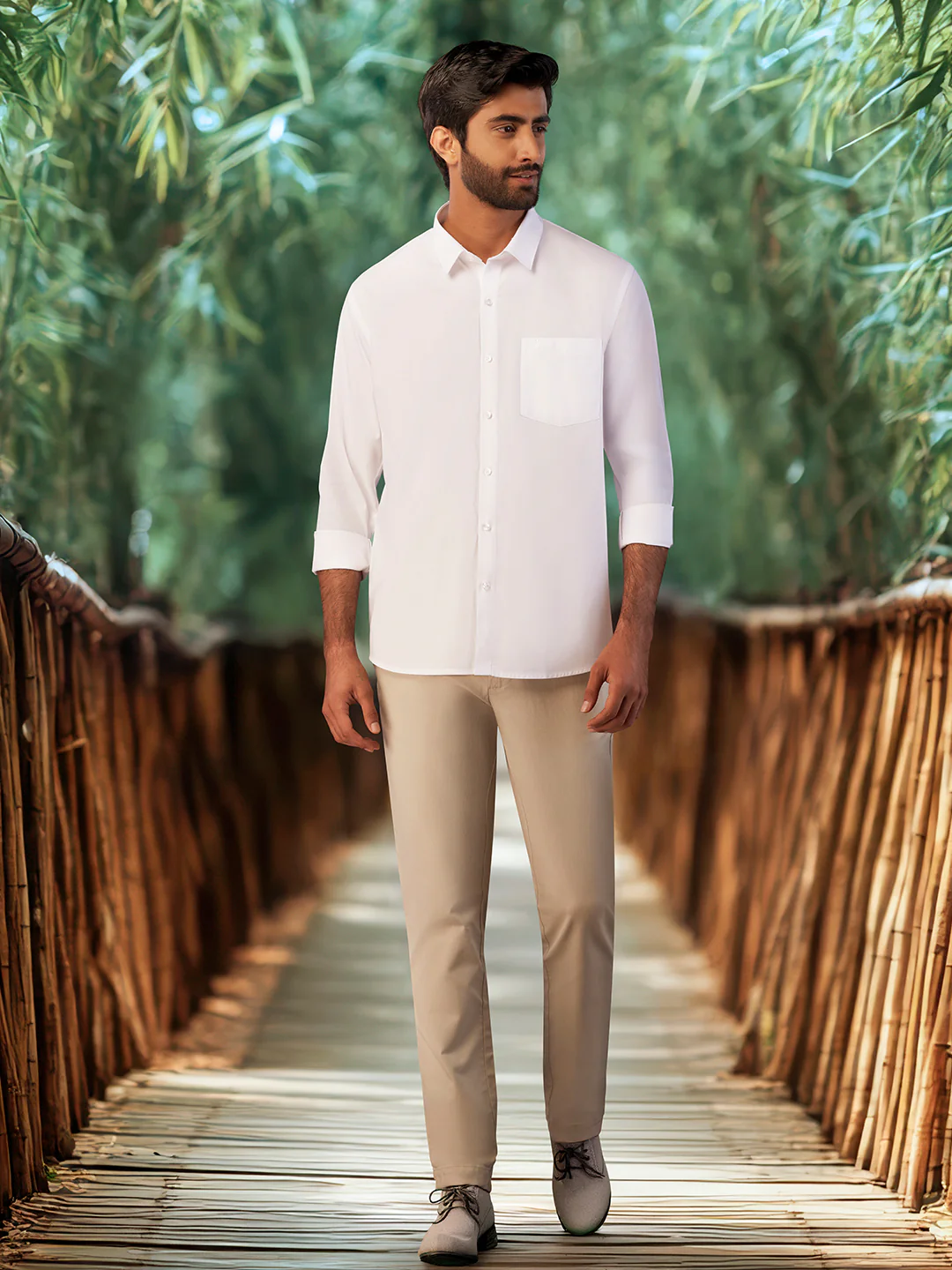 Bamboo Cotton White Shirt - Soft, Breathable & Eco-Friendly - Image 6